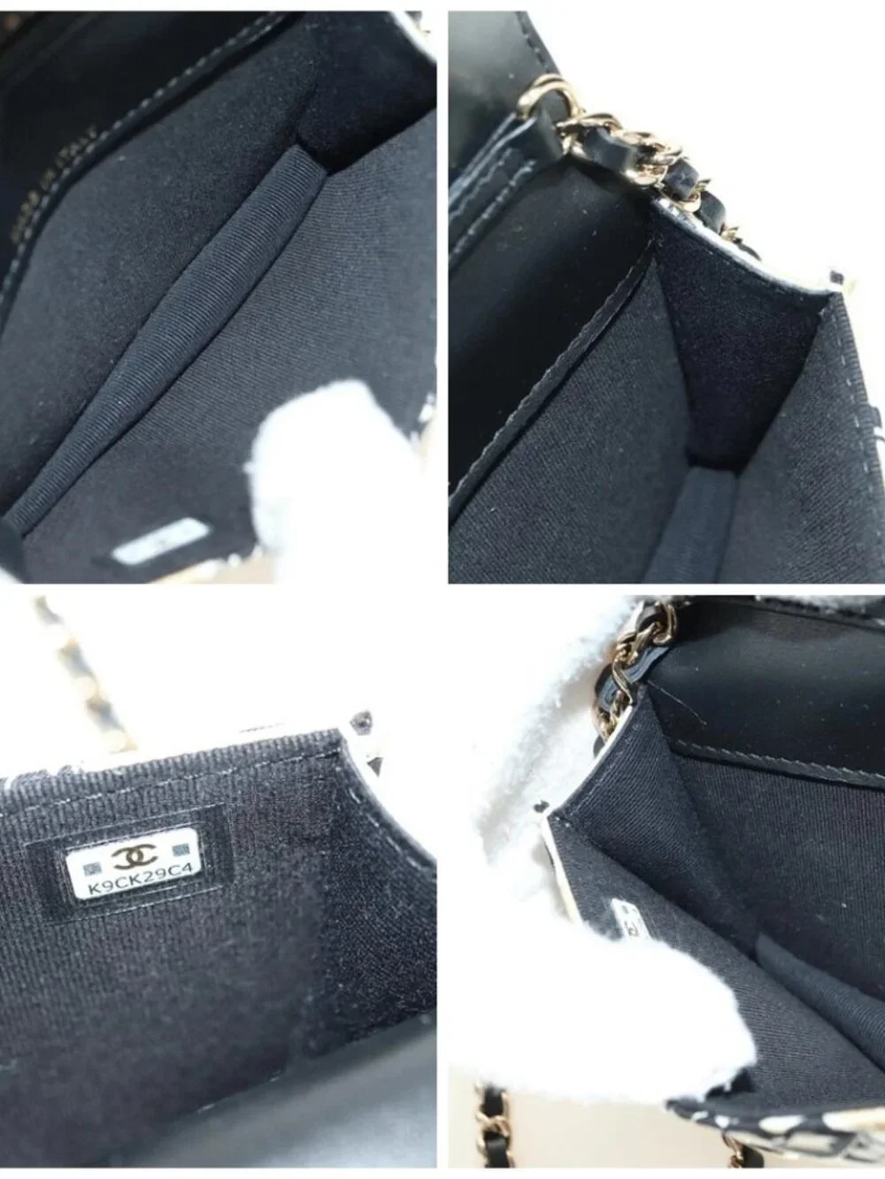 CHANEL Matelasse Chain Shoulder Pouch Nylon Beige Gold CC Auth bs35360SAM